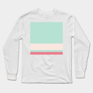 A fine confection of Faded Pink, Light Blue Grey, Misty Rose and Carnation stripes. Long Sleeve T-Shirt